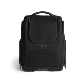 A Kamella Pet Backpack and Car Seat, in onyx, from the front