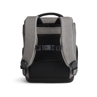 A Kamella Pet Backpack and Car Seat, in flint, from the back