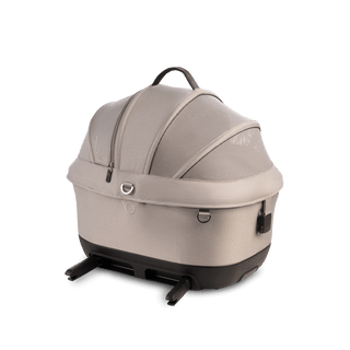 A Maeve iso 5x Wind Pet Car Seat in the fashion tawny on an angle with the ISOFIX latches out
