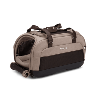 Dupree II pet car seat in the fawn fashion showing the durable mattress pad