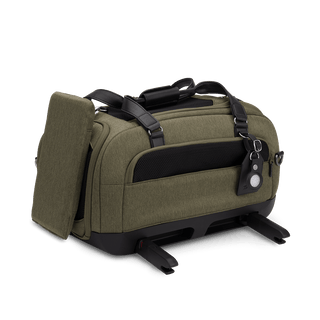 Dupree II pet car seat in the fern fashion showing the Side Impact Protection Guard attached and the integrated ISOFIX latches out