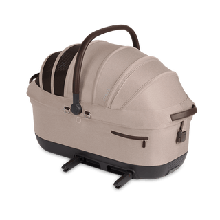 Maeve iso7x Wind pet car seat in the tawny fashion shown from the side with its integrated ISOFIX latches out