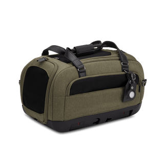 Dupree II pet car seat in the fern fashion shown from the back