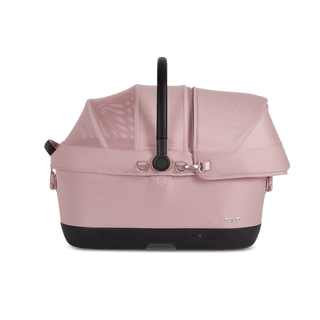 Maeve iso6x Wind pet car seat in the sakura fashion shown from the front with its Side Impact Protection Guard attached
