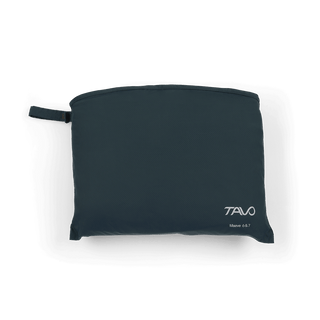A Tavo Pets Maeve 6/7 series rain cover shown in its attached bag