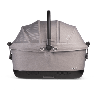 Tavo Pets Maeve iso6x crash tested dog car seat in Merle gray with closed canopy