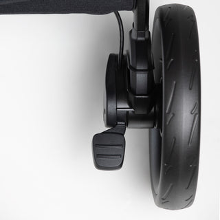 foot brake on pet stroller frame