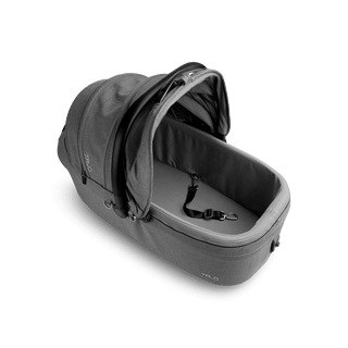 top view of gray large pet car seat with canopy open and short leash with gray liner