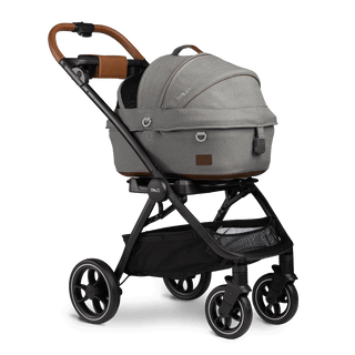 small pet carrier with canopy on stroller