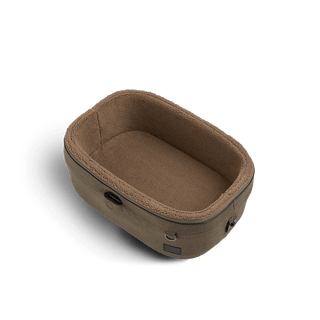 small pet bed with plush lining